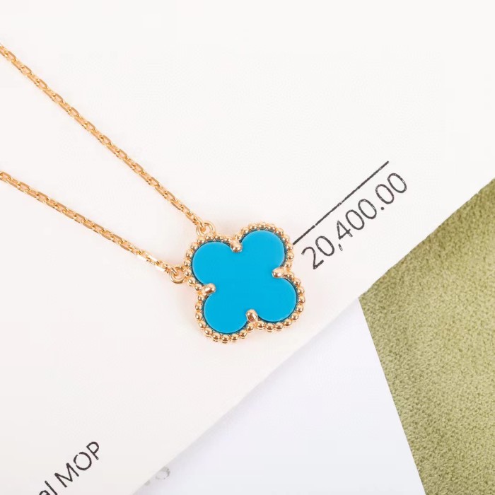 Van Cleef&Arpels Women's Flower shaped Original Stone Necklace Casual Wear Accessories Jewelry #nigo82572