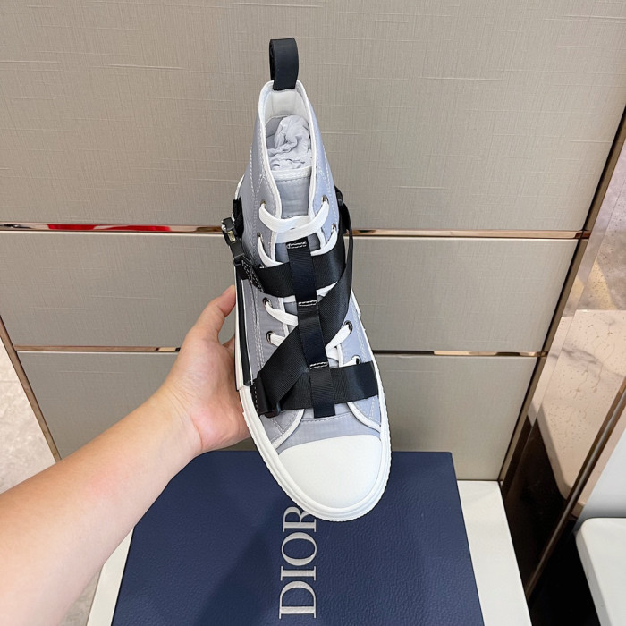 DIOR High-Top Lock Lace-Up Flats Shoes #nigo4782