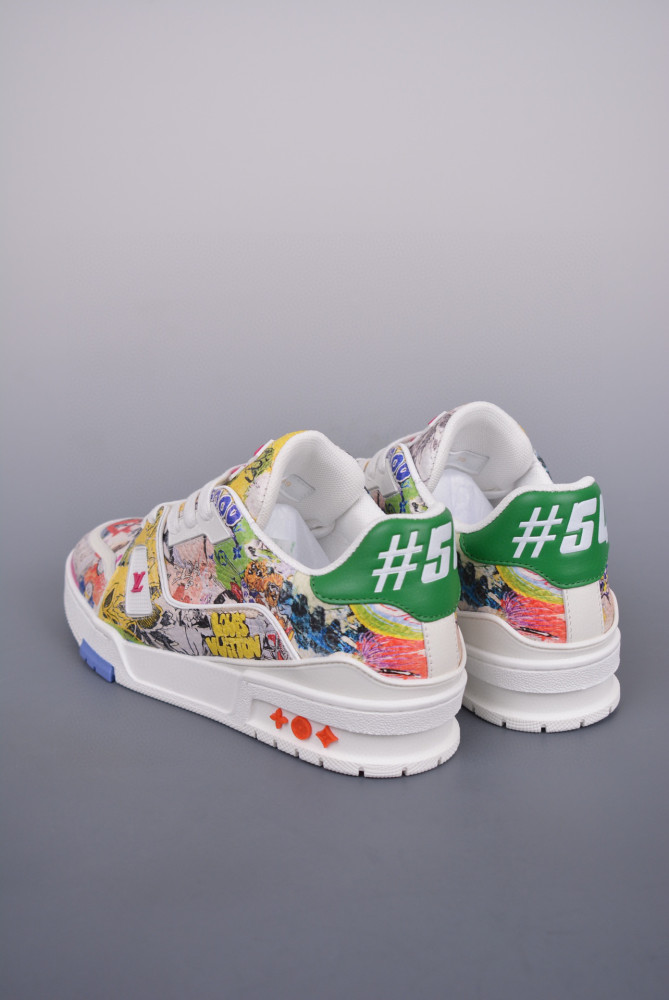 Louis Vuitton NIGO Graffiti Flat Sneakers Shoes #nigo94249