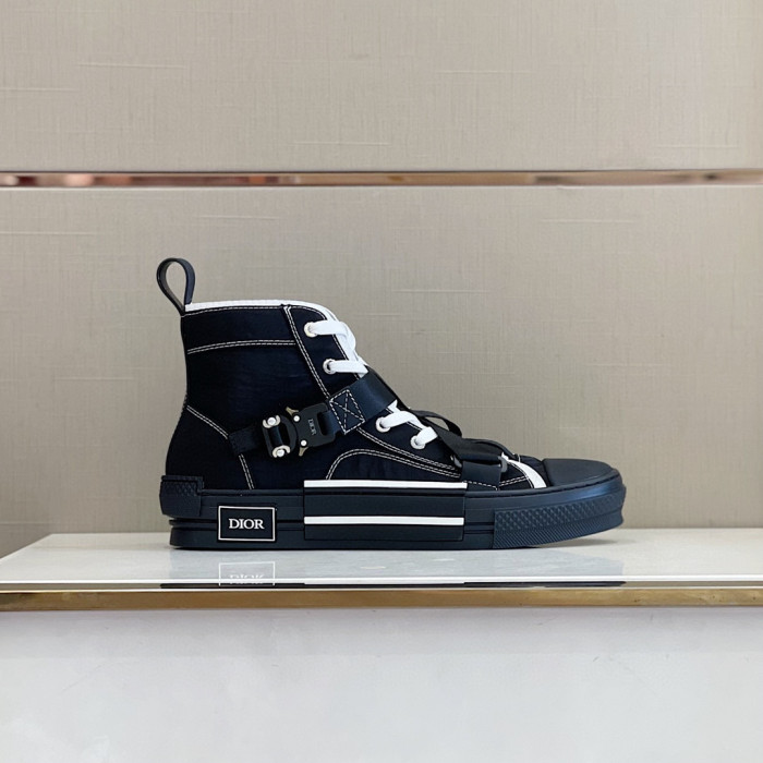 DIOR High-Top Lock Lace-Up Flats Shoes #nigo4782