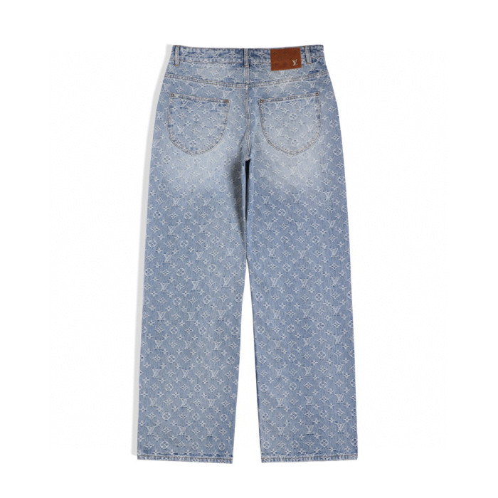 Louis Vuitton NIGO Full Printed Denim Straight Pants #nigo8418