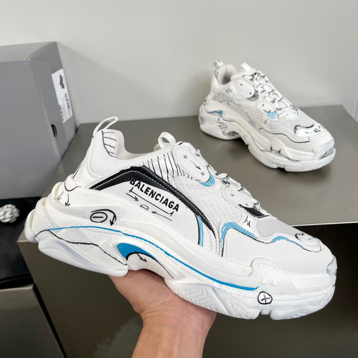 Balenciaga NIGO Mesh Fabric Low-Top Sneakers Shoes #nigo94956