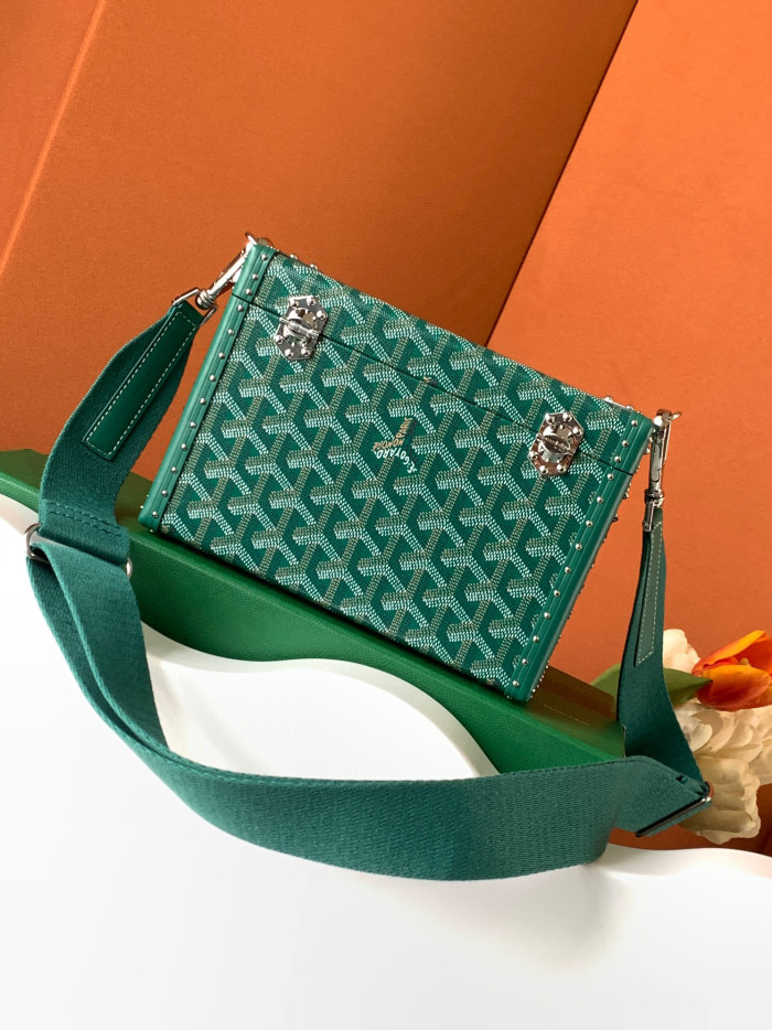 GOYARD Leather Box Shoulder Strap Oblique Straddle Bag #nigo21779