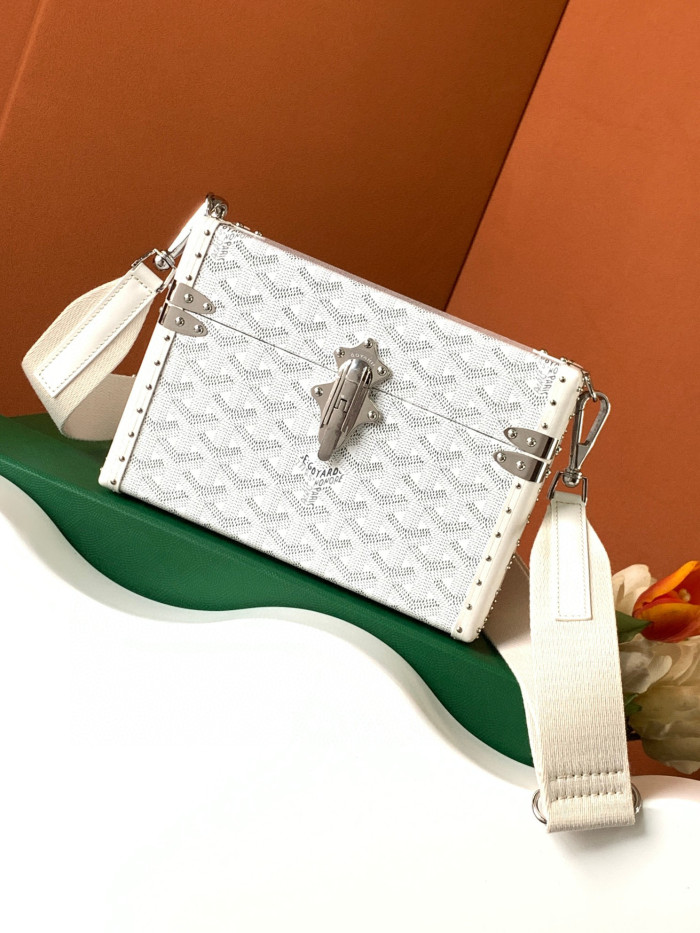 GOYARD Leather Box Shoulder Strap Oblique Straddle Bag #nigo21779