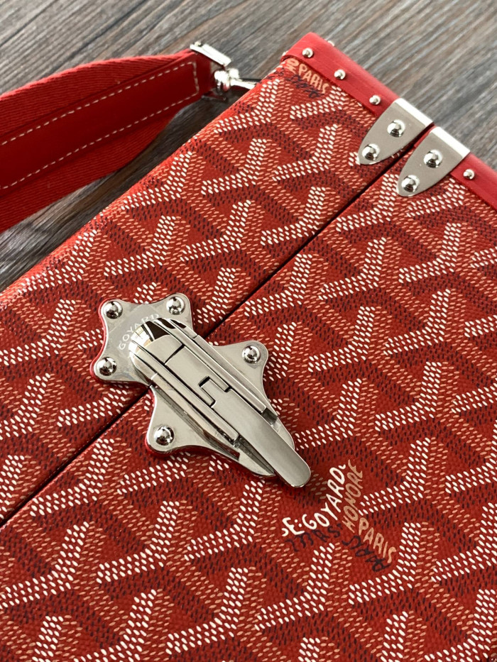 GOYARD Leather Box Shoulder Strap Oblique Straddle Bag #nigo21779