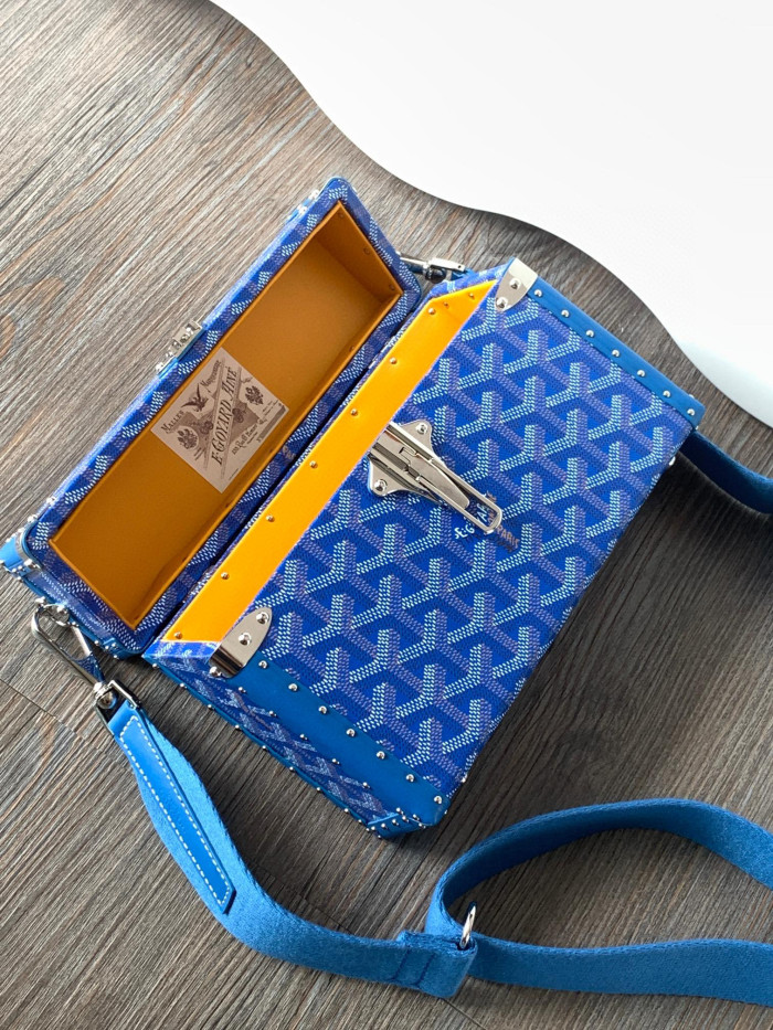 GOYARD Leather Box Shoulder Strap Oblique Straddle Bag #nigo21779