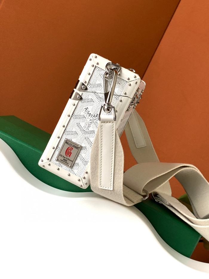 GOYARD Leather Box Shoulder Strap Oblique Straddle Bag #nigo21779