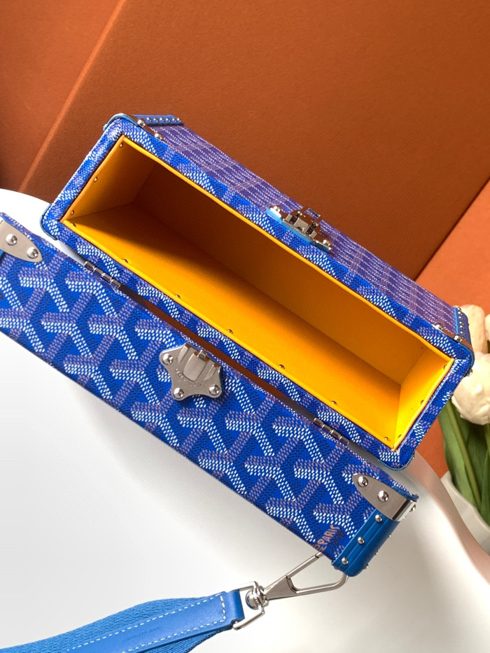 GOYARD Leather Box Shoulder Strap Oblique Straddle Bag #nigo21779