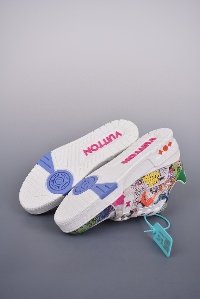 Louis Vuitton NIGO Graffiti Flat Sneakers Shoes #nigo94249