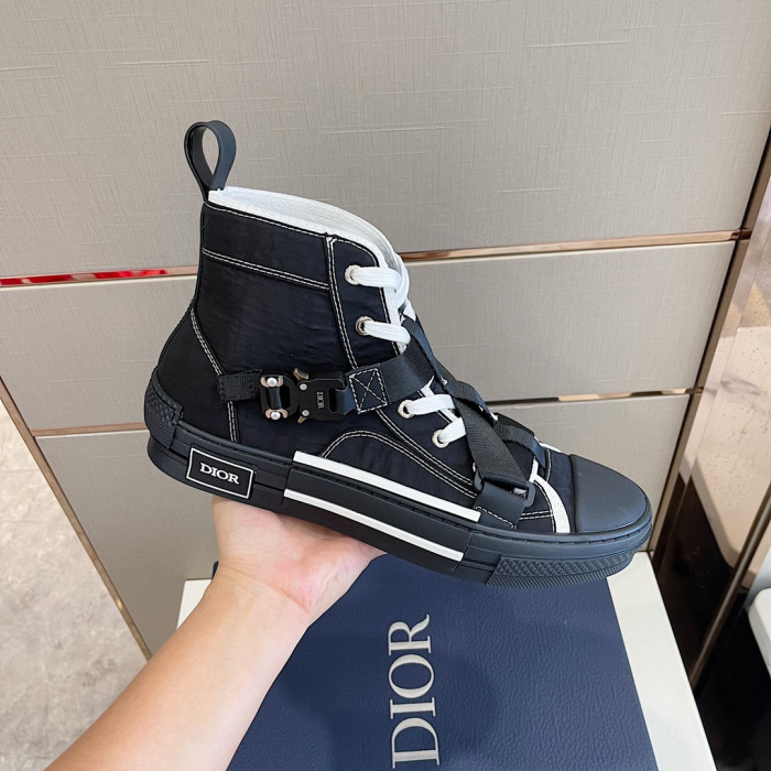 DIOR High-Top Lock Lace-Up Flats Shoes #nigo4782