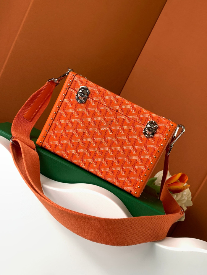 GOYARD Leather Box Shoulder Strap Oblique Straddle Bag #nigo21779