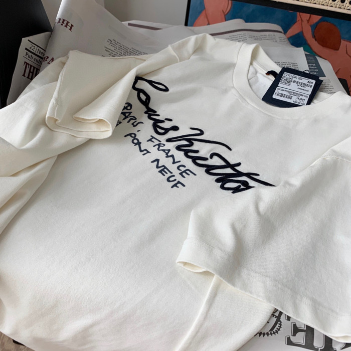Louis Vuitton NIGO Letter Short Sleeve T-Shirt White #nigo94953