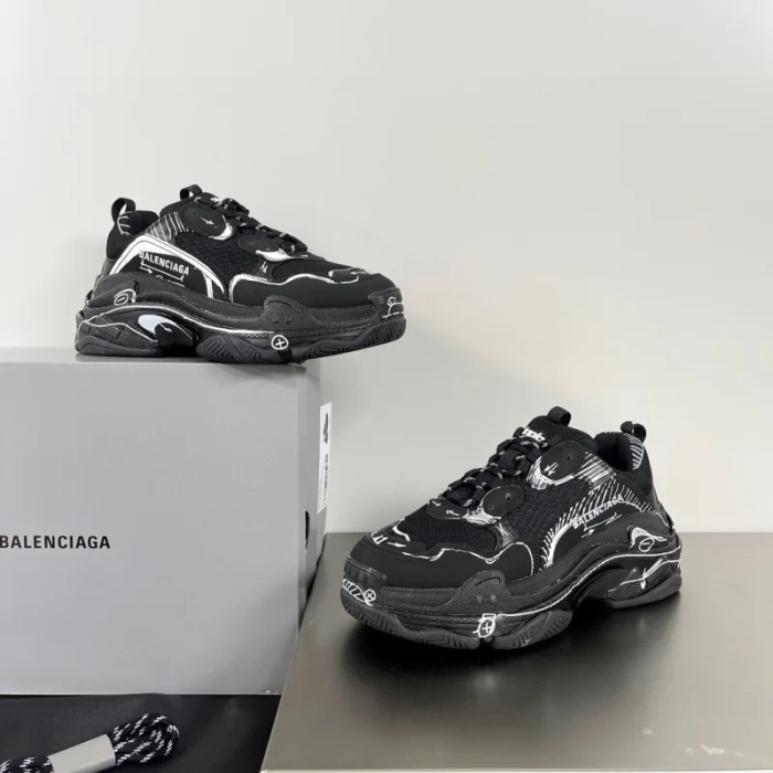 Balenciaga NIGO Mesh Fabric Low-Top Sneakers Shoes #nigo94956