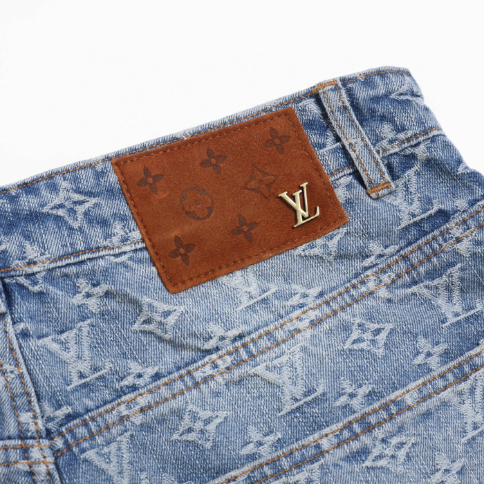 Louis Vuitton NIGO Full Printed Denim Straight Pants #nigo8418