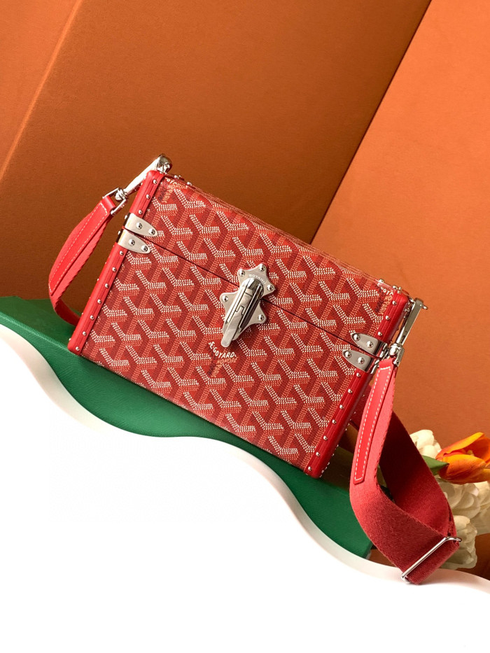 GOYARD Leather Box Shoulder Strap Oblique Straddle Bag #nigo21779