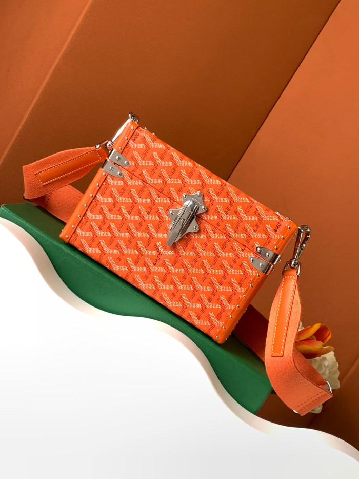 GOYARD Leather Box Shoulder Strap Oblique Straddle Bag #nigo21779