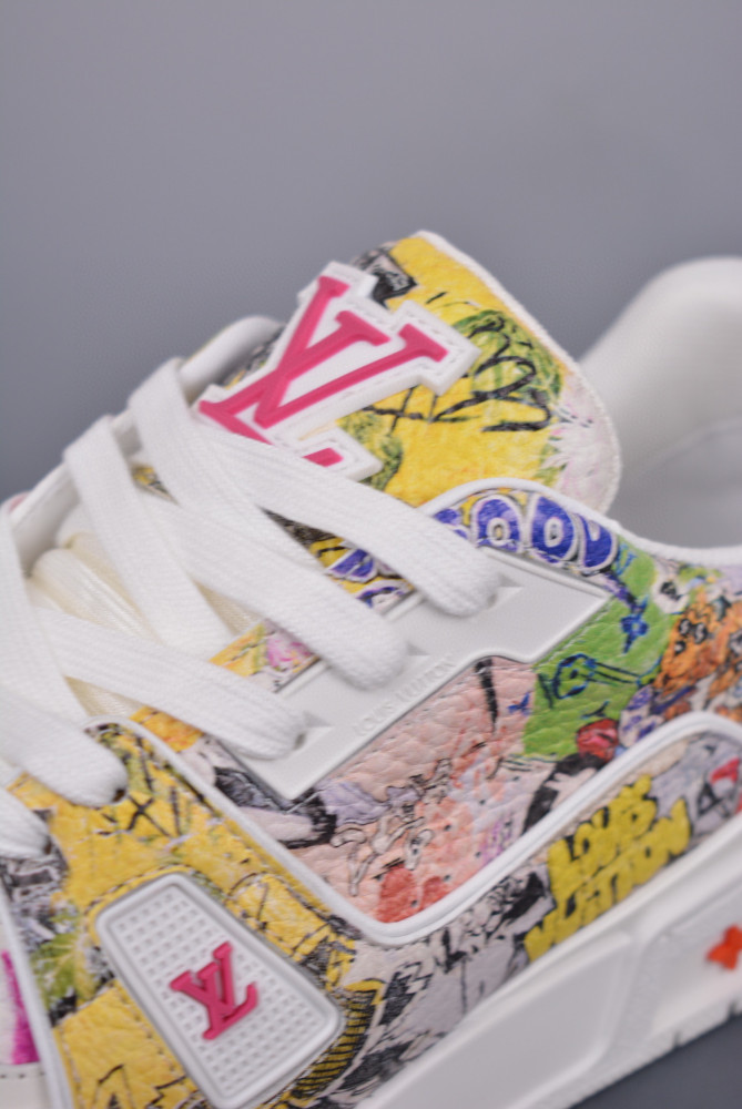 Louis Vuitton NIGO Graffiti Flat Sneakers Shoes #nigo94249