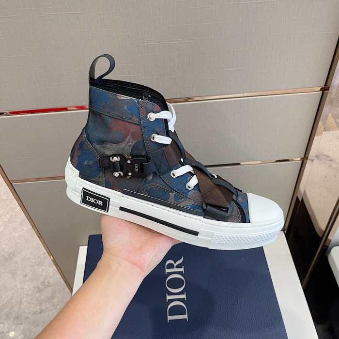 DIOR High-Top Lock Lace-Up Flats Shoes #nigo4782