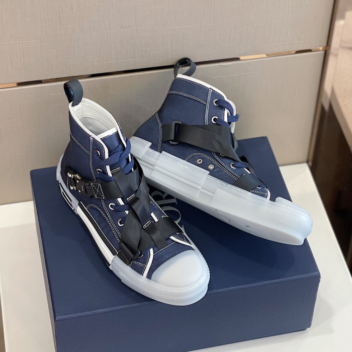 DIOR High-Top Lock Lace-Up Flats Shoes #nigo4782