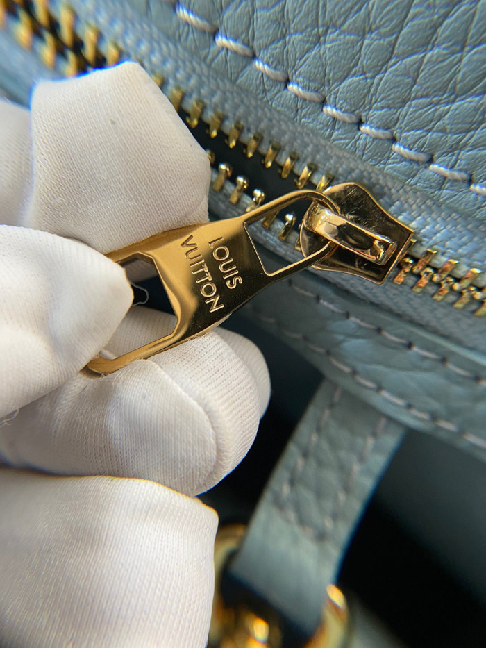 Louis Vuitton Capucines Leather Carrying Blue Bag #nigo21784