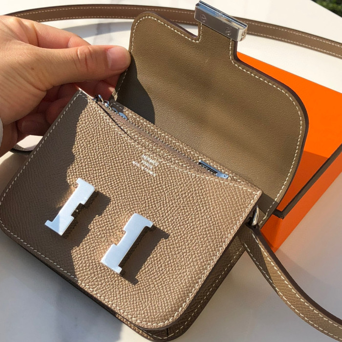 Hermes Constance Slim Mini Leather Diagonal Bag #nigo21785