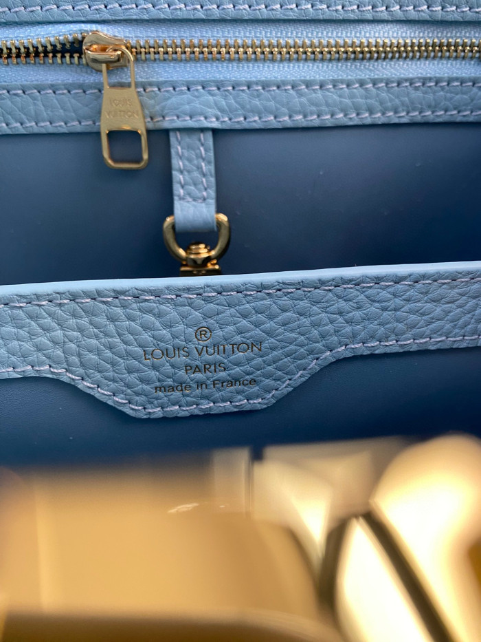 Louis Vuitton Capucines Leather Carrying Blue Bag #nigo21784