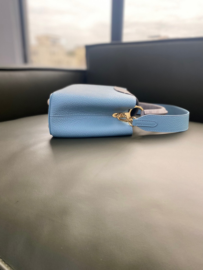 Louis Vuitton Capucines Leather Carrying Blue Bag #nigo21784