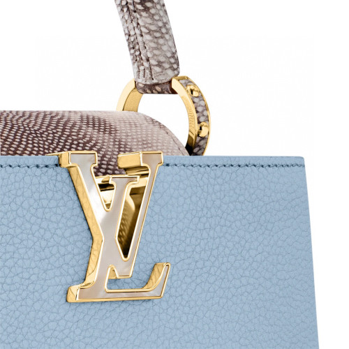 Louis Vuitton Capucines Leather Carrying Blue Bag #nigo21784