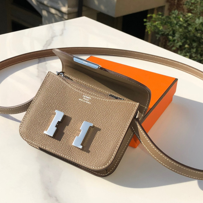 Hermes Constance Slim Mini Leather Diagonal Bag #nigo21785