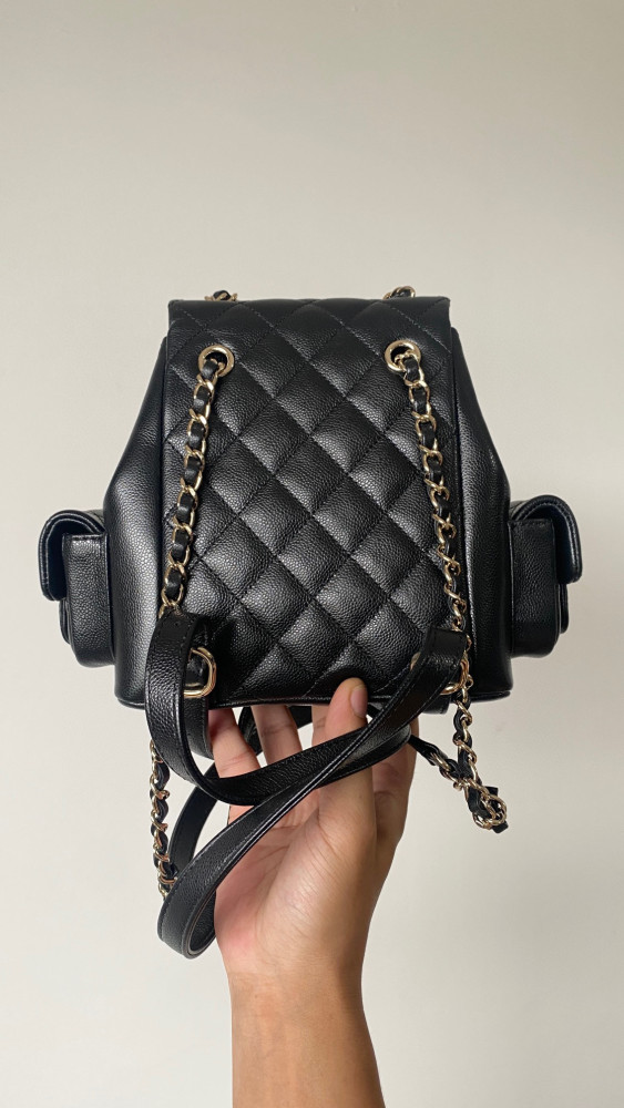 Chanel Leather Chain Backpack Bag #nigo21786