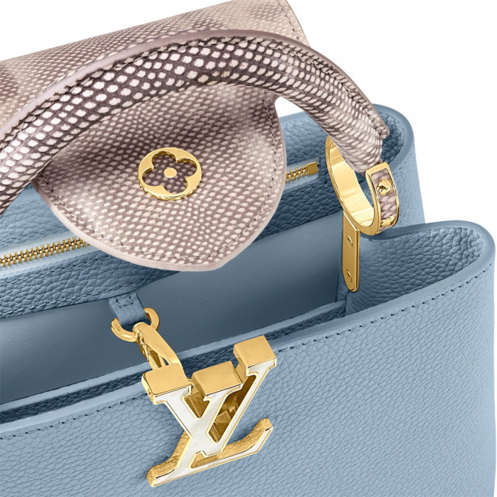 Louis Vuitton Capucines Leather Carrying Blue Bag #nigo21784