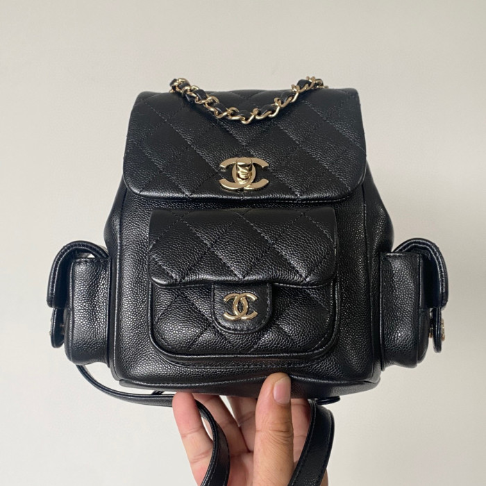 Chanel Leather Chain Backpack Bag #nigo21786