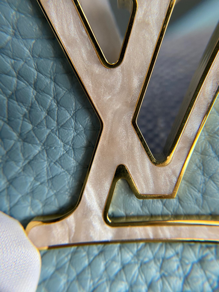 Louis Vuitton Capucines Leather Carrying Blue Bag #nigo21784