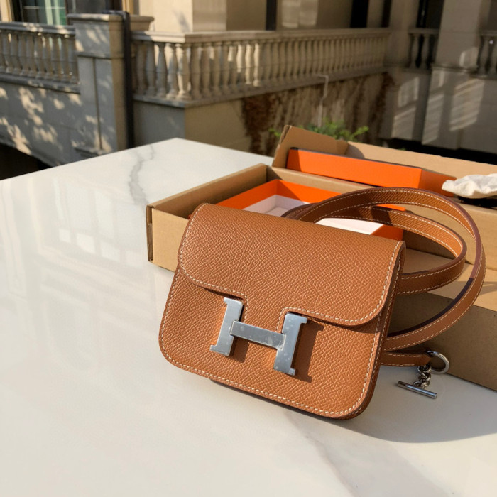 Hermes Constance Slim Mini Leather Diagonal Bag #nigo21785
