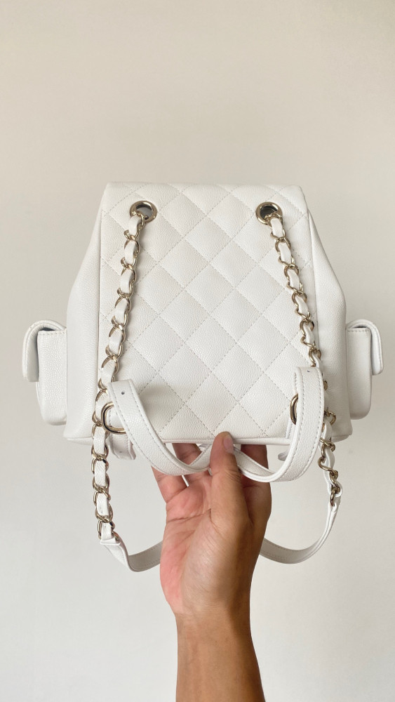 Chanel Leather Chain Backpack Bag #nigo21786