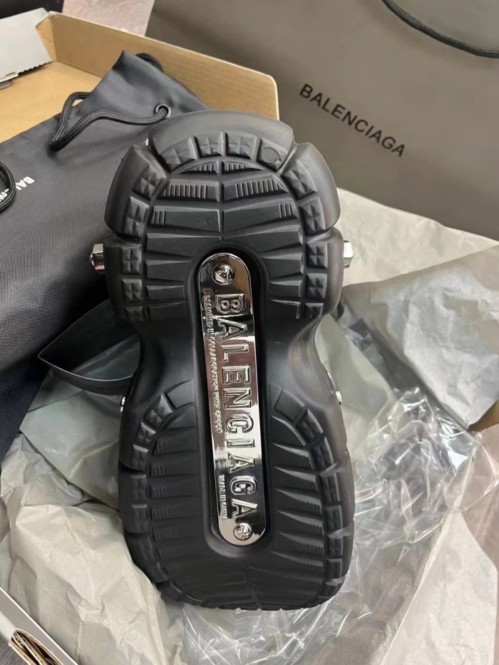 Balenciaga Metal Punk Platform Muffin Slipper Hole Shoes Increased #nigo51494