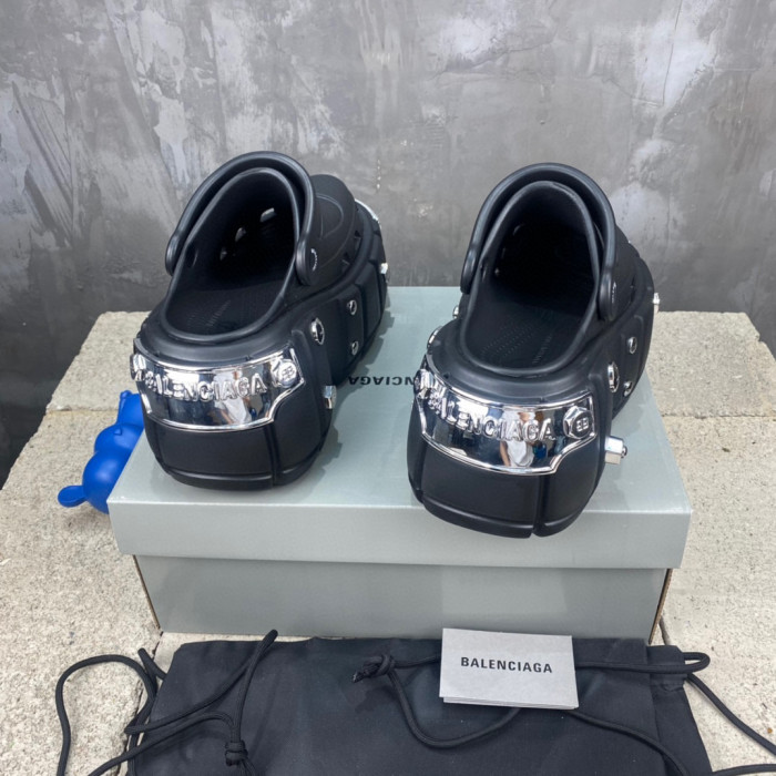 Balenciaga Metal Punk Platform Muffin Slipper Hole Shoes Increased #nigo51494