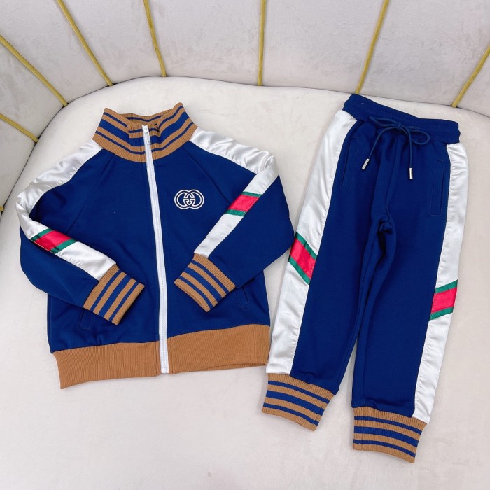 Gucci Kid's Cotton Zip Jacket Jogger Pants Set #nigo39663