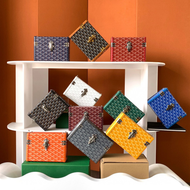 GOYARD Leather Box Shoulder Strap Oblique Straddle Bag #nigo21779