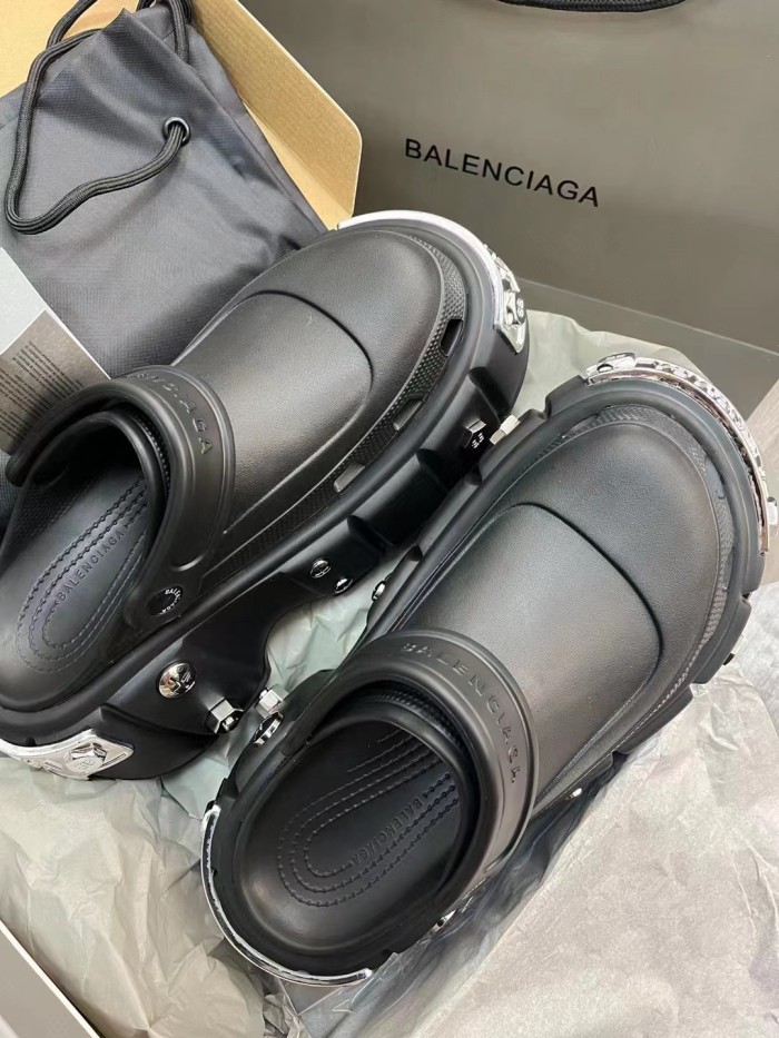 Balenciaga Metal Punk Platform Muffin Slipper Hole Shoes Increased #nigo51494