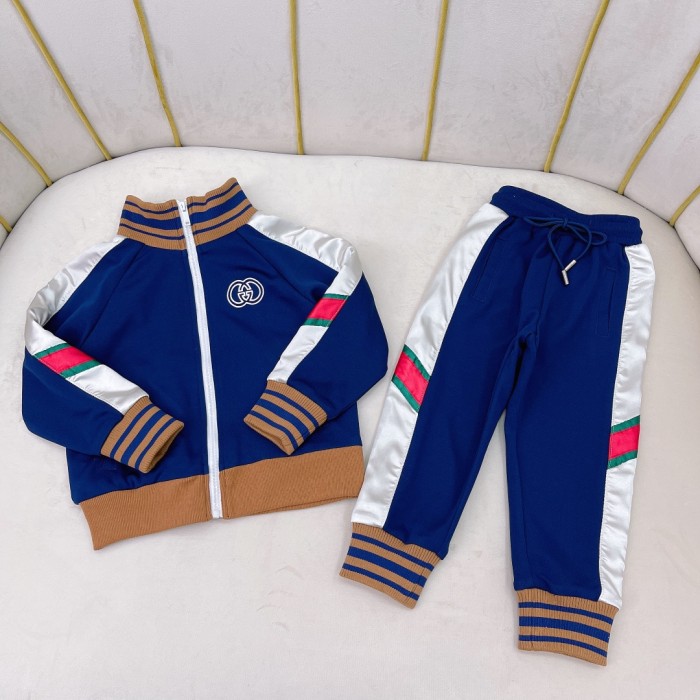 Gucci Kid's Cotton Zip Jacket Jogger Pants Set #nigo39663