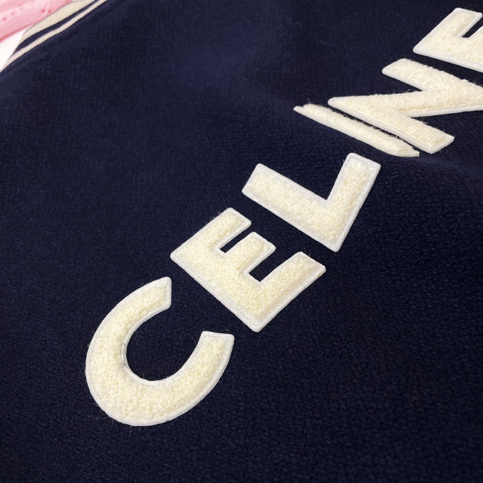 Celine NIGO Navy Striped Baseball Jacket Jacket #nigo21549