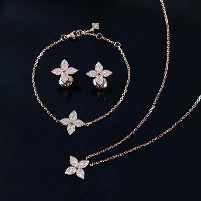 Louis Vuitton Bracelet Necklace Earrings Jewelry #nigo96426