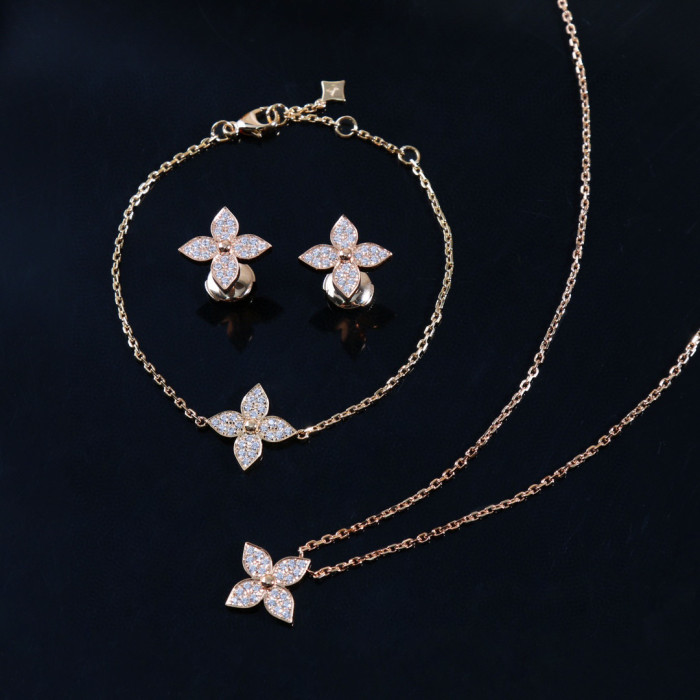 Louis Vuitton Bracelet Necklace Earrings Jewelry #nigo96426