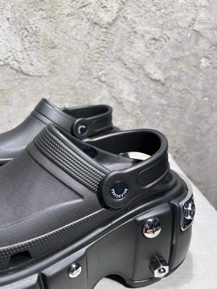 Balenciaga Metal Punk Platform Muffin Slipper Hole Shoes Increased #nigo51494