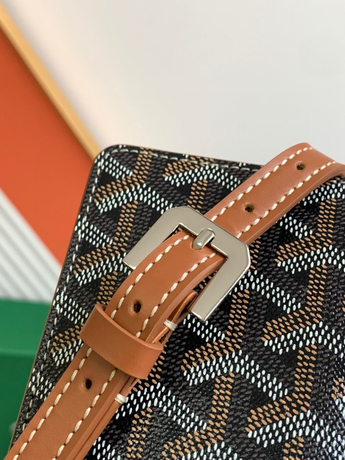 GOYARD MontMartre Leather Printed Diagonal Cross Phone Bag #nigo21811