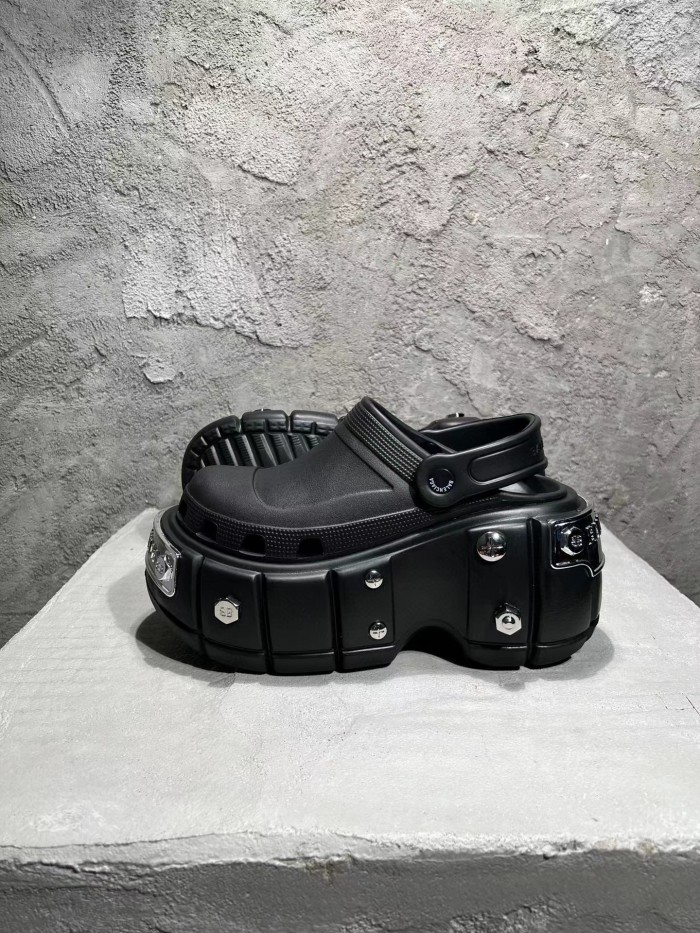 Balenciaga Metal Punk Platform Muffin Slipper Hole Shoes Increased #nigo51494