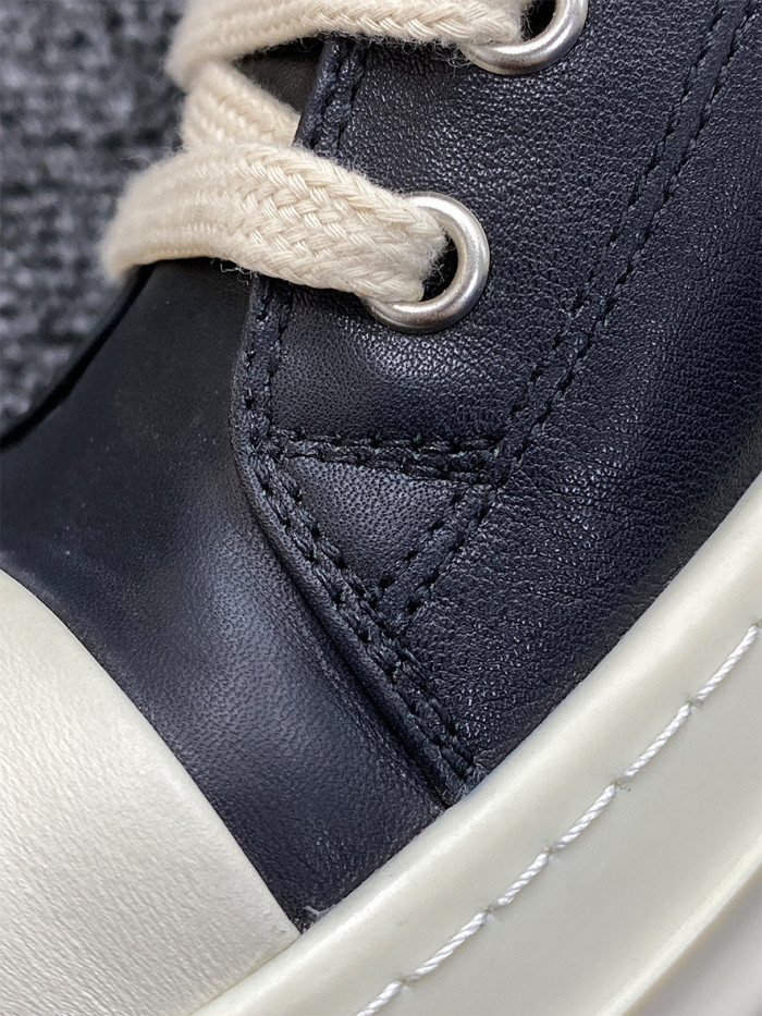 Rick Owens Leather High/Low Sneakers Ngvp #nigo6589