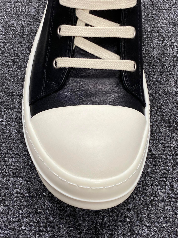 Rick Owens Leather High/Low Sneakers Ngvp #nigo6589