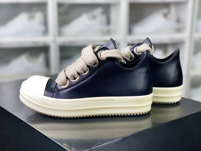 Rick Owens Leather High/Low Sneakers Ngvp #nigo6589